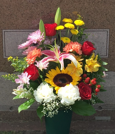 Gravesite Flowers ~ Willowbrook Cemetery, Westport CT.
